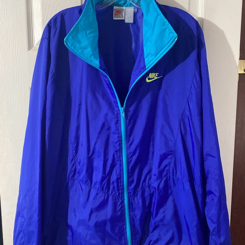 Vintage Retro 90’s Nike Nike Blue green neon men’s Jacket XL
